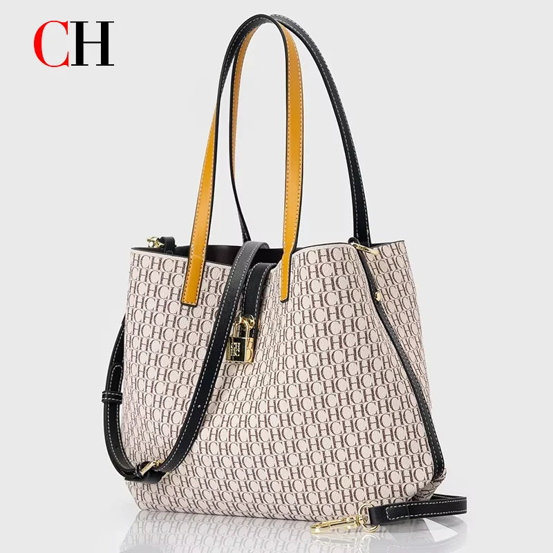 CH Women Tote Bag Large Capacity Shoulder Crossbody Purse
