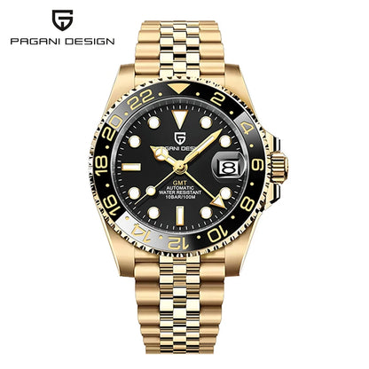 PAGANI DESIGN PD1662 Ceramic Bezel Sapphire Glass Automatic GMT Watch