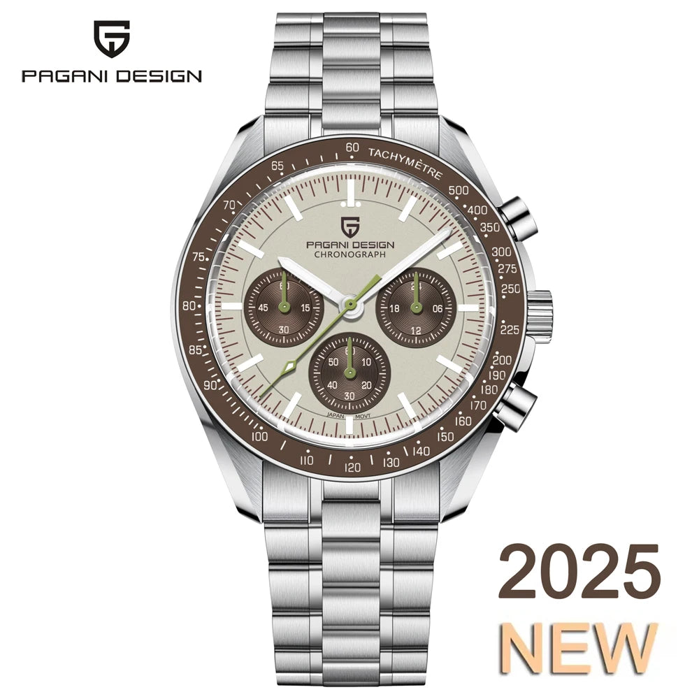 PAGANI DESIGN V5 Moon Men's Watch Chronograph Quartz Stainless Steel