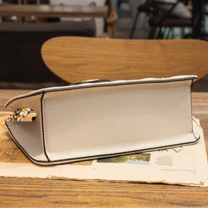 Women's Diamond Grid Chain Crossbody Shoulder Bag With Zipper