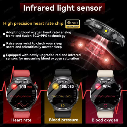 2026 New Accurate Diagnosis ECG Smart Watch Body Fat Blood oxygen BP Health Sport HD AMOLED Screen call Smart watch Men women