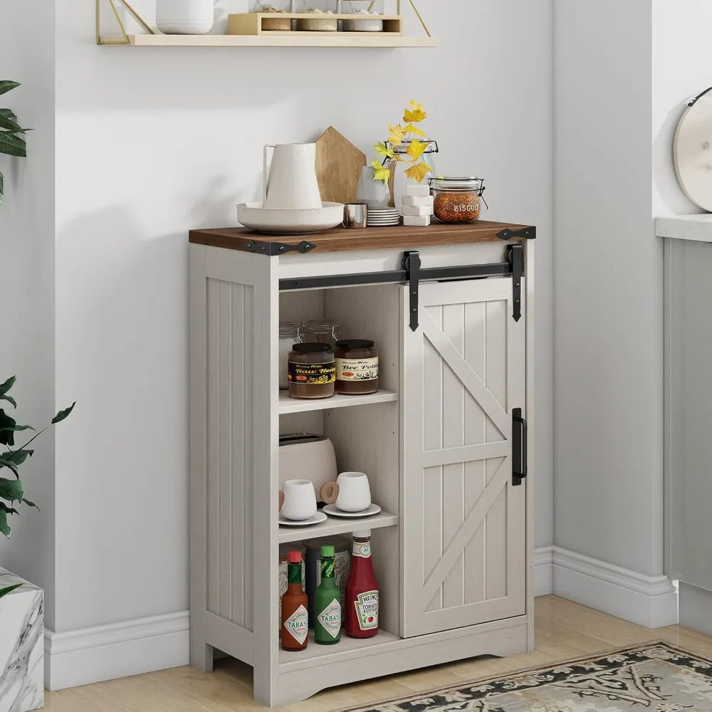 Farmhouse Bathroom Floor Storage Cabinet With Four Drawers