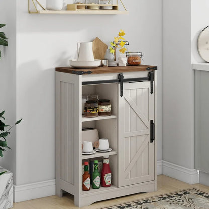 Farmhouse Bathroom Floor Storage Cabinet With Four Drawers