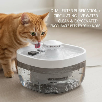 Pet Water Fountain 1.85 Gallon Large Capacity Ultra Quiet 30dB