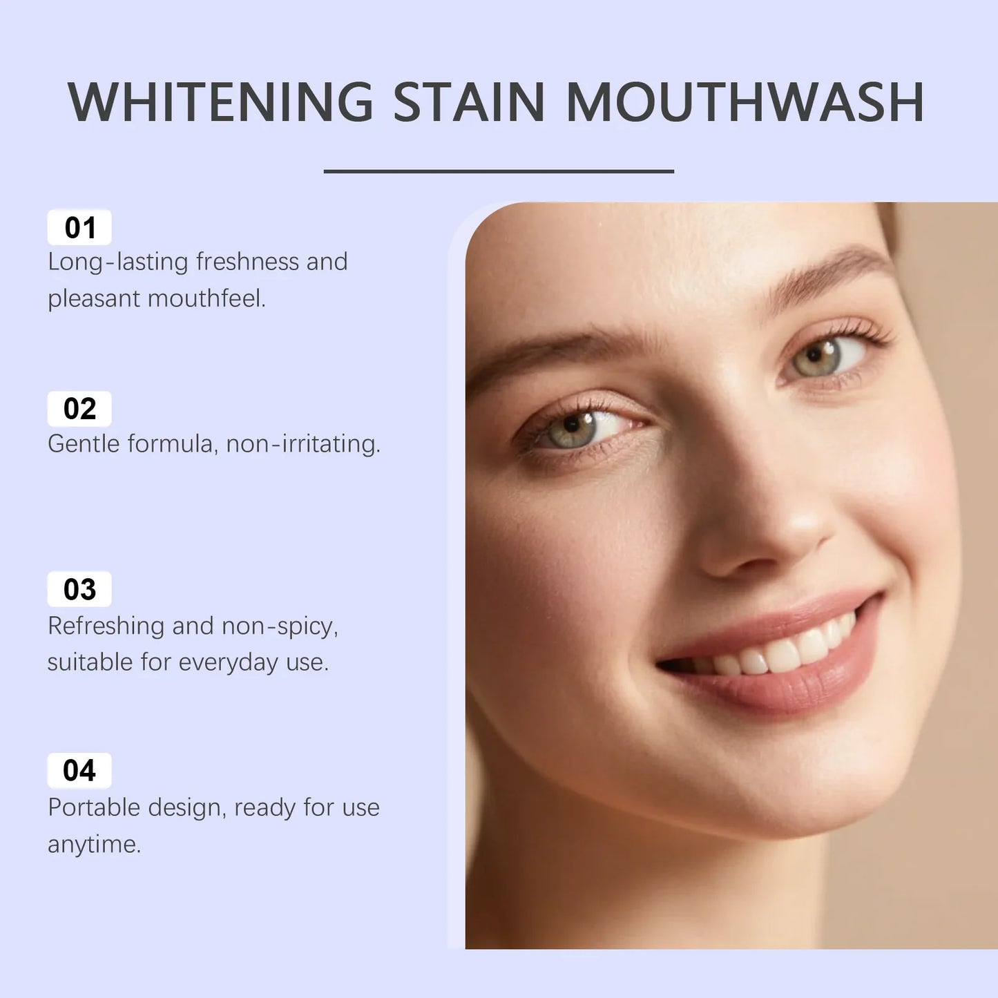 Instantly Fresh Mouthwash Fast Eliminate Oral Odor Clean Mouth Dirt Protect Oral Health Gentle Non-Irritating Menthol Mouthwash