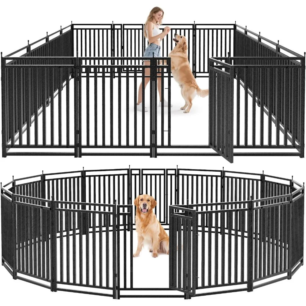 Portable Dog Playpen for Outdoor and Indoor Use with 16 Panels, 40" Height Ideal for RV and Camping