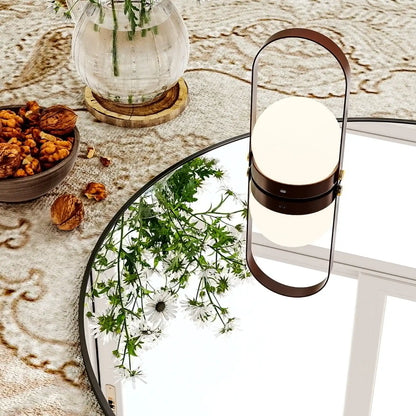 24.2"x24.2" Round Bathroom Mirror Wall Mirror, Metal Frame Circle Mirror Black