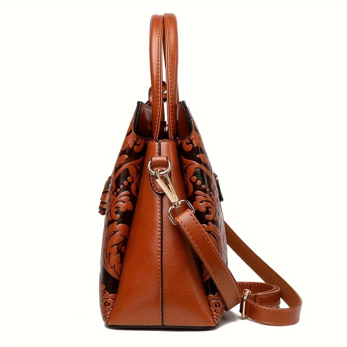 2025 The new stylish ladies hand bag, the retro style of large capacity multi-layer shoulder bag, crossbody bag commuter bag