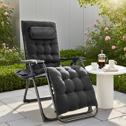 JHK Zero Gravity Portable Recliner Set Outdoor Lounge Chairs