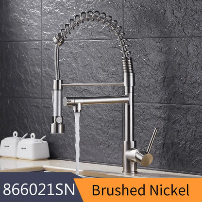 Kitchen Sink Faucet With Single Pull Out Sprout Deck Mounted