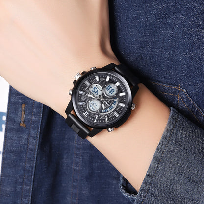 Digital Men Sport Watch With Backlight 5Bar Waterproof Alarm