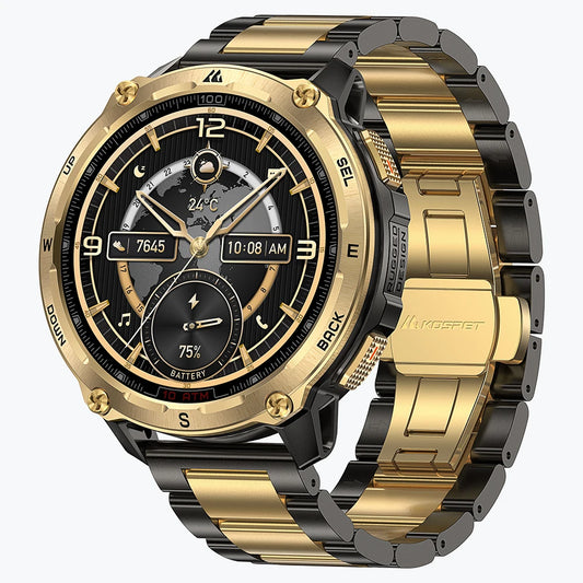 KOSPET TANK T4 Special Edition GPS Smartwatch Men Military Watch with 2 Bracelets 10ATM Offline Maps 180+ Sports Model