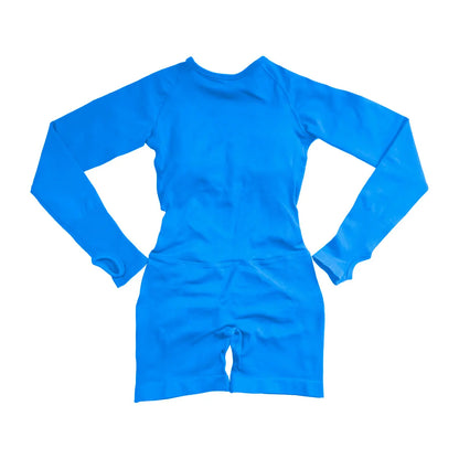 NCLAGEN Womens Seamless Long Sleeve Yoga Workout Jumpsuit
