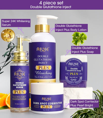 AILKE Glutathione Plus Whitening Skin Care Set for Dark Spots