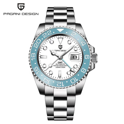 PAGANI DESIGN PD1662 Automatic GMT Stainless Steel Wristwatch