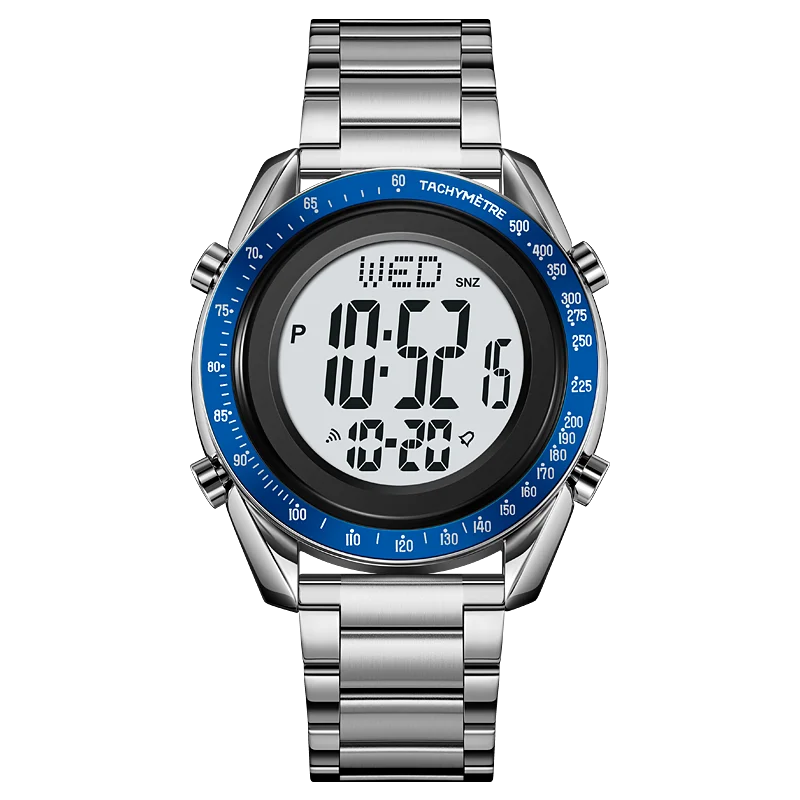 SKMEI Fashion Men's Digital Watch Male Waterproof Watches For Men Luxury Stainless Steel Strap Calendar Electronic Wristwatch