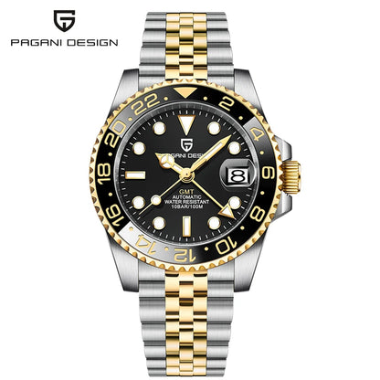 PAGANI DESIGN PD1662 Ceramic Bezel Sapphire Glass Automatic GMT Watch