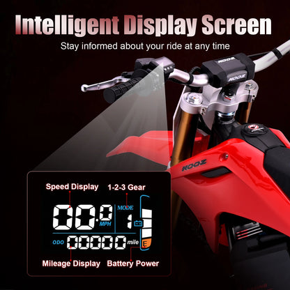 KOOZ HP131E-L Pro Electric Dirt Bike for Adults 56 MPH