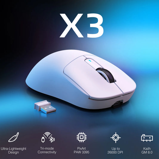 Attack Shark X3 Wireless Gaming Mouse Featuring Paw3395 Sensor