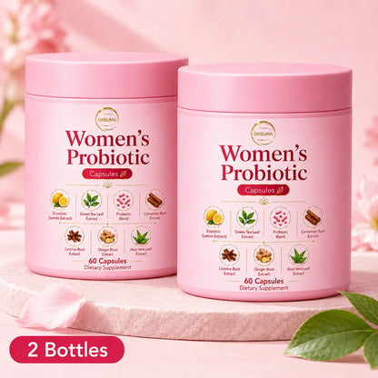 60-Capsule Women's Probiotic Capsules, Daily Nutritional Supplement Formula, Compound Probiotic Capsules for Intimate Care of Women, Formulated with Plant Extracts Combined with Complex Probiotics, Gentle Formula