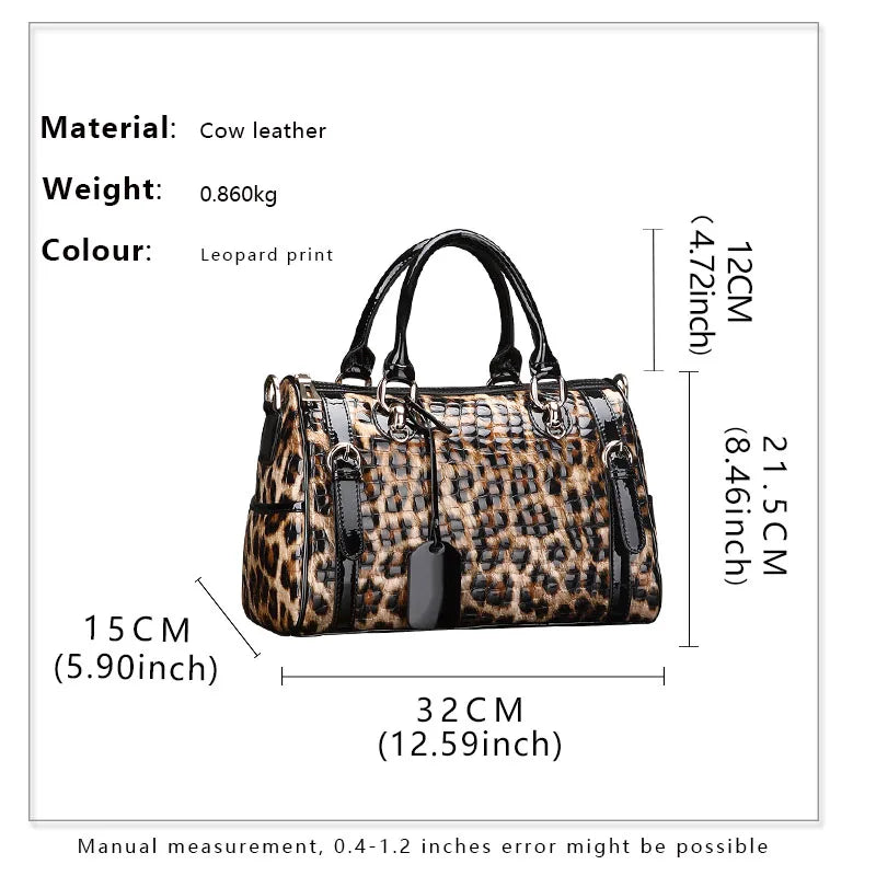 EP.MINGYUANCN Genuine Leather Tote Bag Crossbody For Women