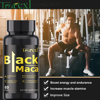 HABUMA Organic Black Maca Pills For Men Endurance And Energy
