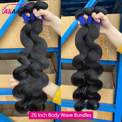 24 26 Inch Human Hair Bundles And Closure Body Wave Bundles With 4x4 Closure Raw Hair Bundles Human Hair 5x5 2x6 HD Lace Closure