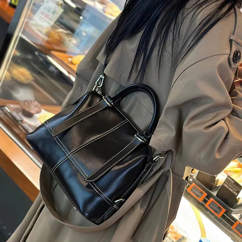 Luxury Designer Women's Bag High Quality Genuine Leather Shoulder Bag Woman Handbag Vintage Cow Leather Female Crossbody Bags