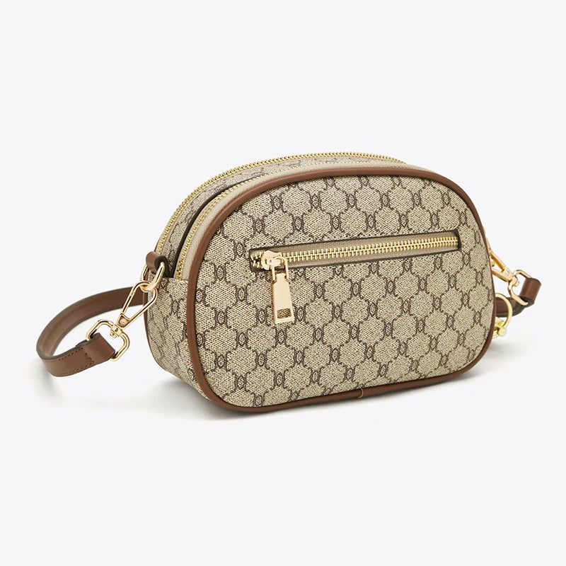 FOXER Womens PVC Leather Crossbody Shoulder Bag With Pockets