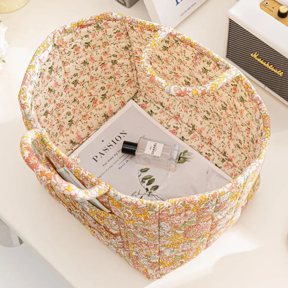 Boho Fabric Storage Basket Large Capacity Quilted Laundry Hampers Collapsible Dirty Clothes Underwear Sorting Laundry Baskets