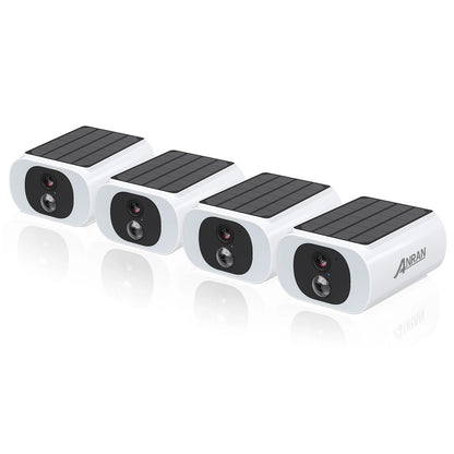 ANRAN 2/3/4 PCS Outdoor Wireless WIFI Camera 2.4G 3MP Battery Solar Security Camera Floodlight Color Night Vision Local Alarm