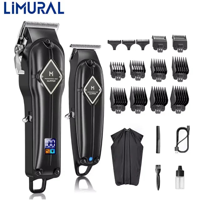 N Top Limural Hair Clippers Professional Cordless Clippers Hair Cutting Beard Trimmer Barbers Grooming Kit Rechargeable for Men