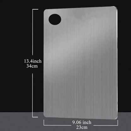 Cutting Boards for Kitchen Stainless Board 304 Steel Thickened Double Sided Food Grade Portable Fruit Meat Chopping