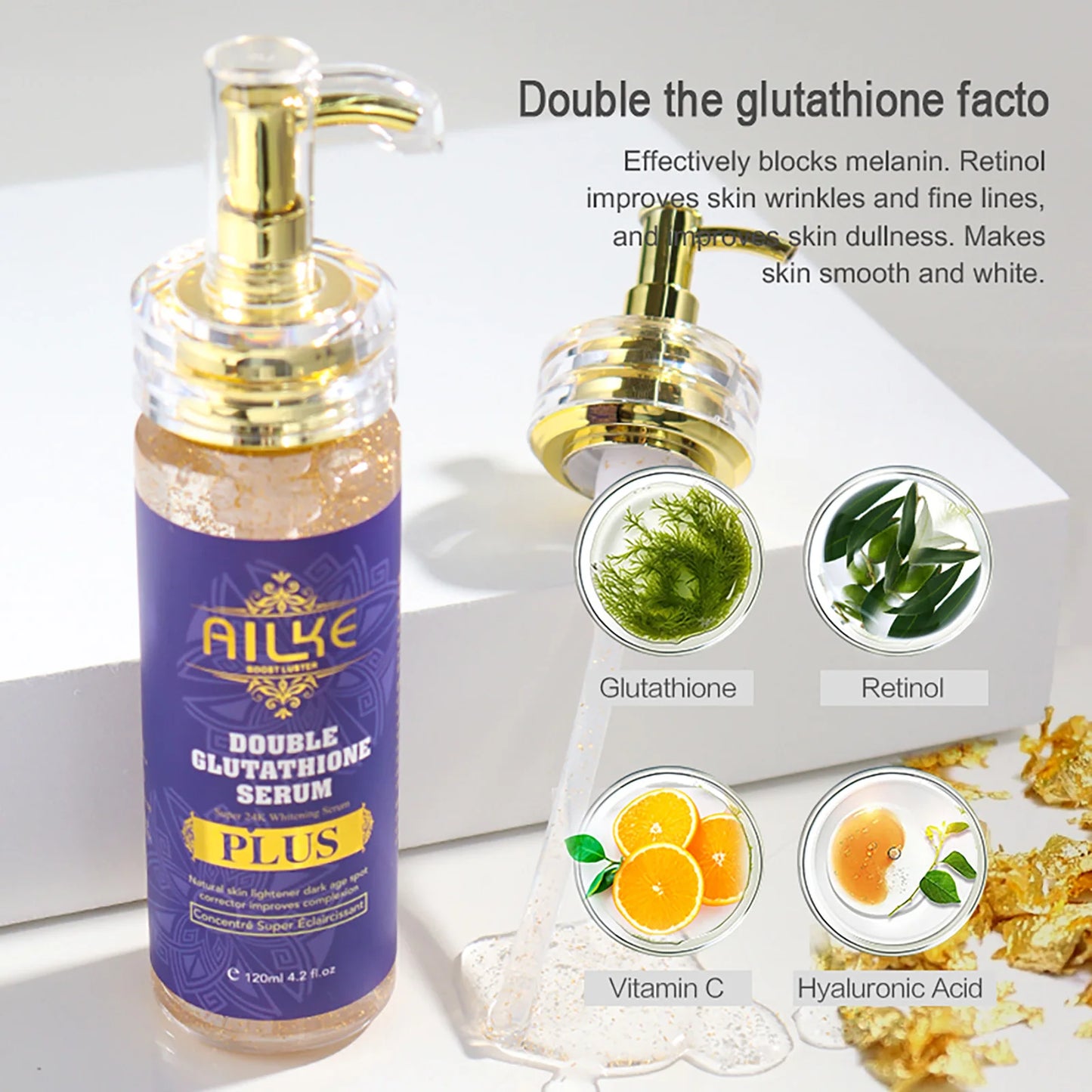 AILKE Glutathione Plus Whitening Skin Care Set for Dark Spots