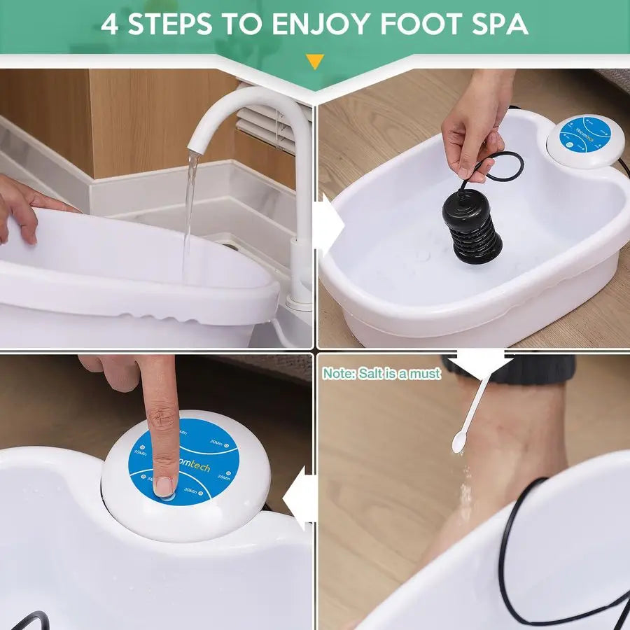 Foot Bath Detox Machine Detox Foot Spa System for Home, Salon, Spa Club with 2 Arrays and 100 Tub Liners