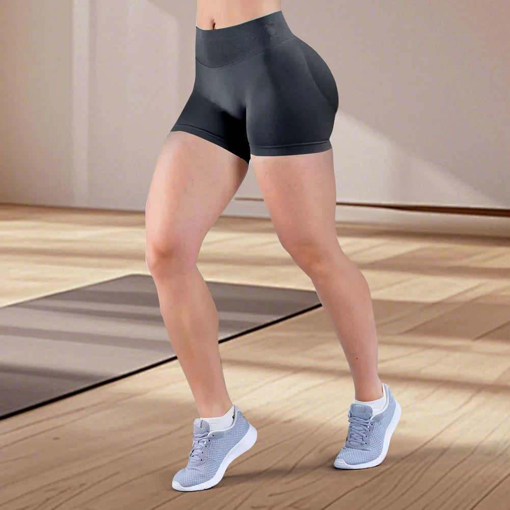 Women Biker Shorts High Waisted Workout Gym Shorts Butt Lifting Tights Fitness Running Shorts for Yoga Athletic