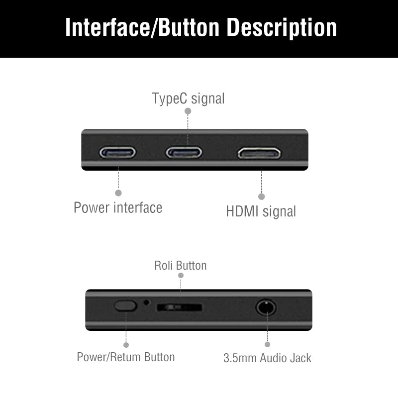 14 Inch Touch Screen Portable Touch Monitor Non-touch optional  Gaming Computer Expand Display For XBox PS4/5 Switch Loptop