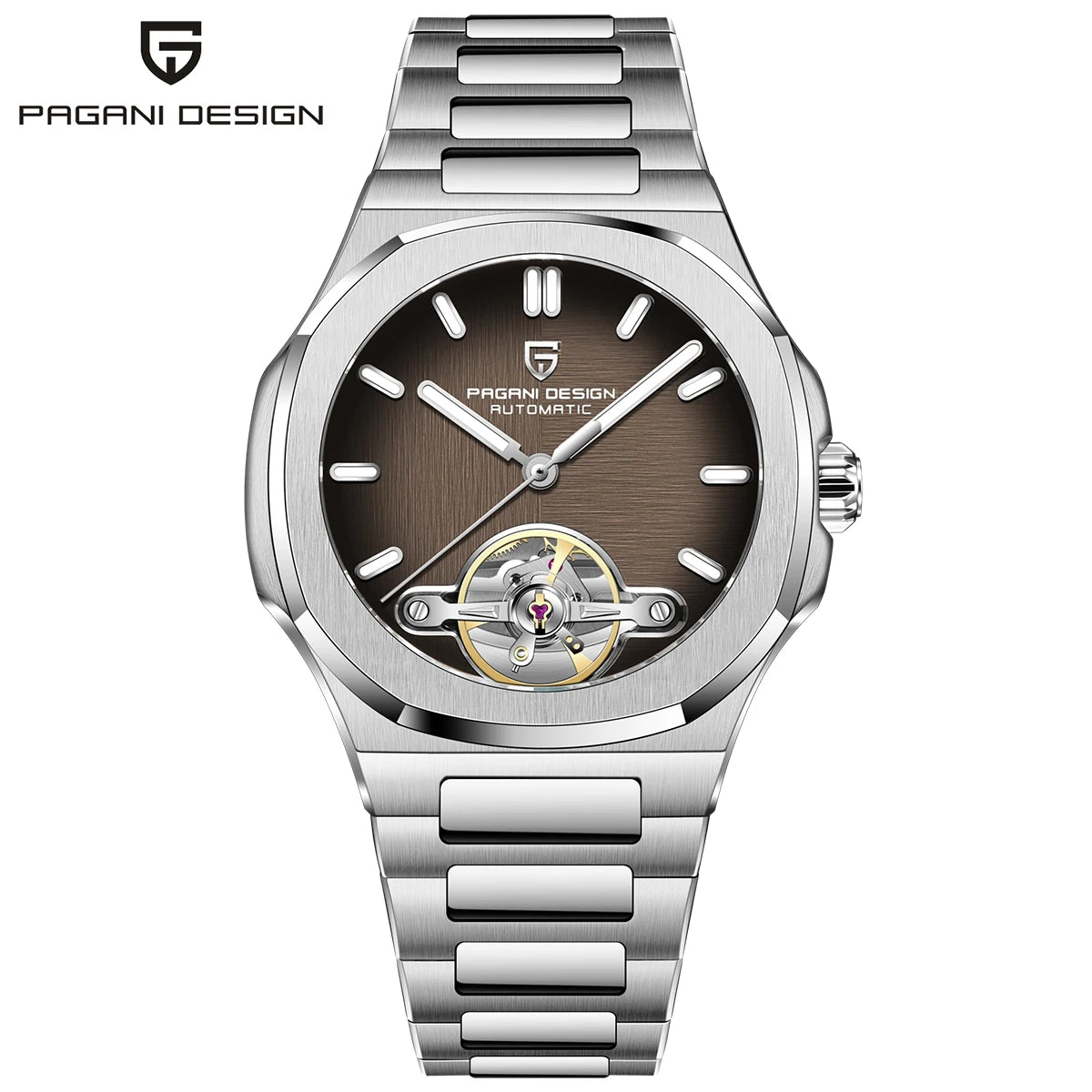 PAGANI DESIGN Skeleton Tourbillon Automatic Mens Watch