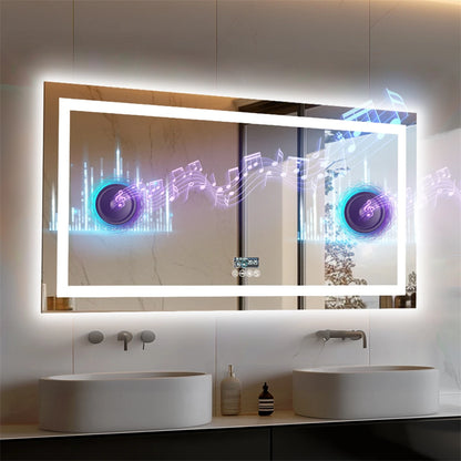 BORWART Smart LED Vanity Mirror With Bluetooth And Anti Fog