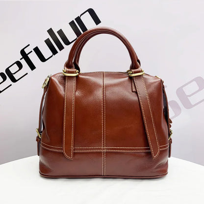 Luxury Designer Women's Bag High Quality Genuine Leather Shoulder Bag Woman Handbag Vintage Cow Leather Female Crossbody Bags