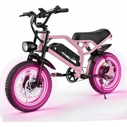 Electric Bike, 16'' at Tire E-Bike or Teens/Adults, 500W Small E-Bike with 36V/12.8Ah Removable Battery, Up to 22MPH, 45 Mile Ra