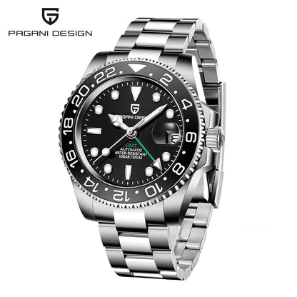 PAGANI DESIGN PD1662 Ceramic Bezel Sapphire Glass Automatic GMT Watch