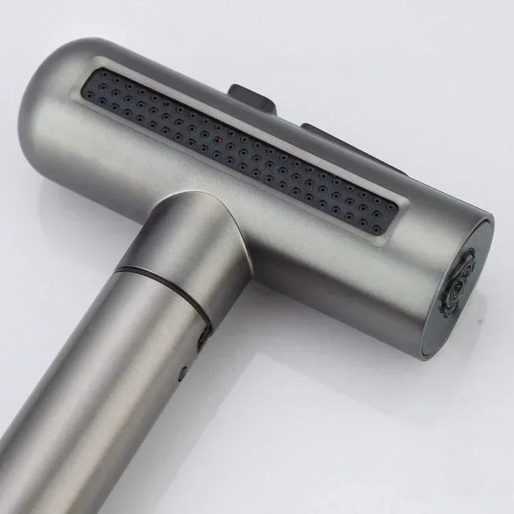 Stainless Steel Pull Out Rotatable Kitchen Tap Four Modes