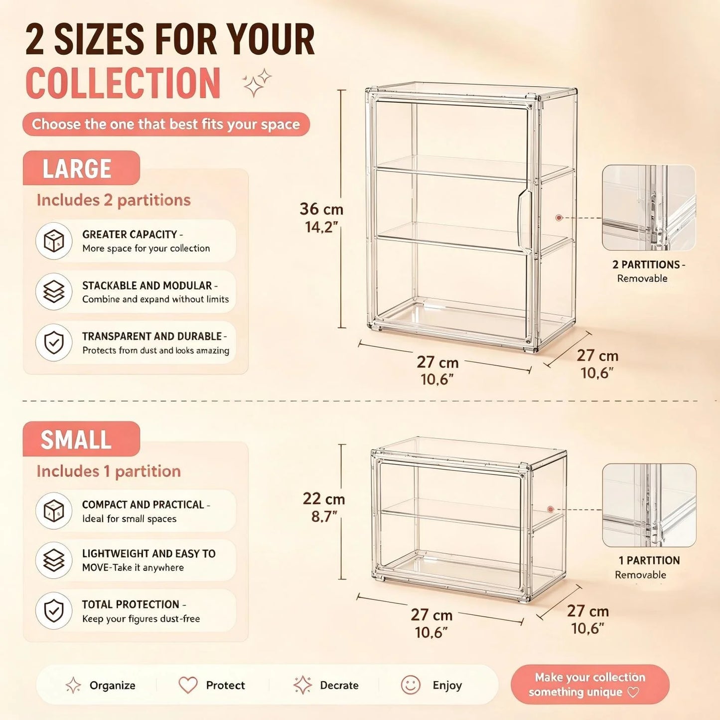 Clear Makeup Storage Case, Dustproof Cosmetic Organizer Box, Skincare Containers, Large Capacity Layered Cosmetic Display Cases