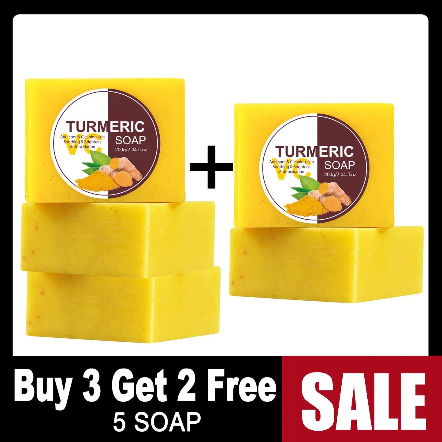 AILKE Natural Turmeric Skin Care Range for Women, Lightening, Cleaning Skin, Moisturizes, Remove Acne Dark Spots, Refining Pores