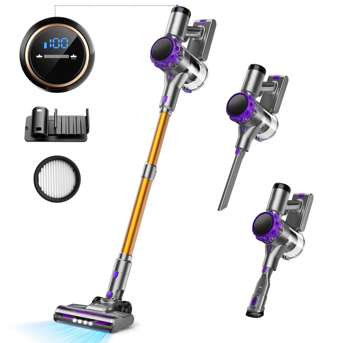 Inse YISORA Cordless Vacuum Cleaner 40Kpa Pet Hair Carpet