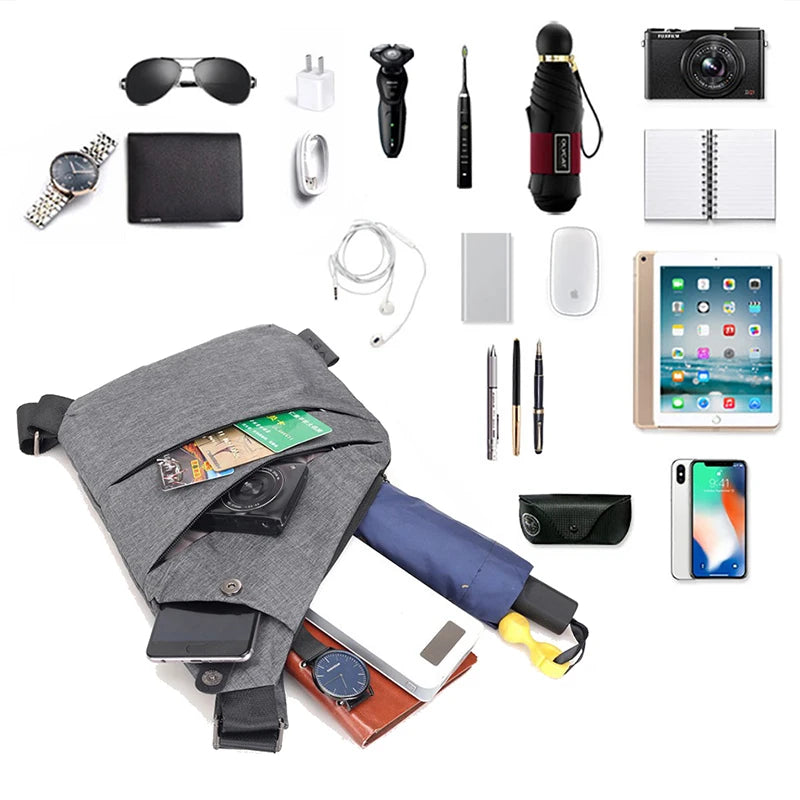 Multifunction Chest Bags Anti Theft Single Crossobdy Bags for Men Waterproof Male Cross Body Messenger Bag Fanny Pack Sac