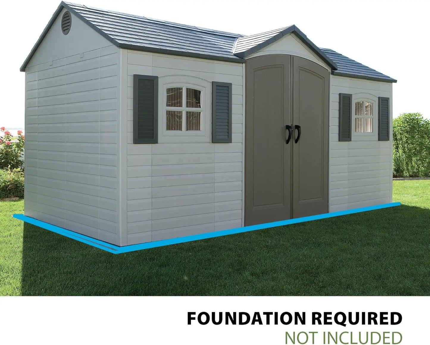 XMSJ 6446 Outdoor Storage Shed Alloy Steel And Polyethylene Construction