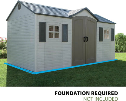 XMSJ 6446 Outdoor Storage Shed Alloy Steel And Polyethylene Construction