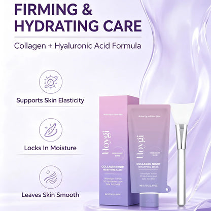 Hoygi Collagen Night Wrapping Mask for Firming Hydration and Glow